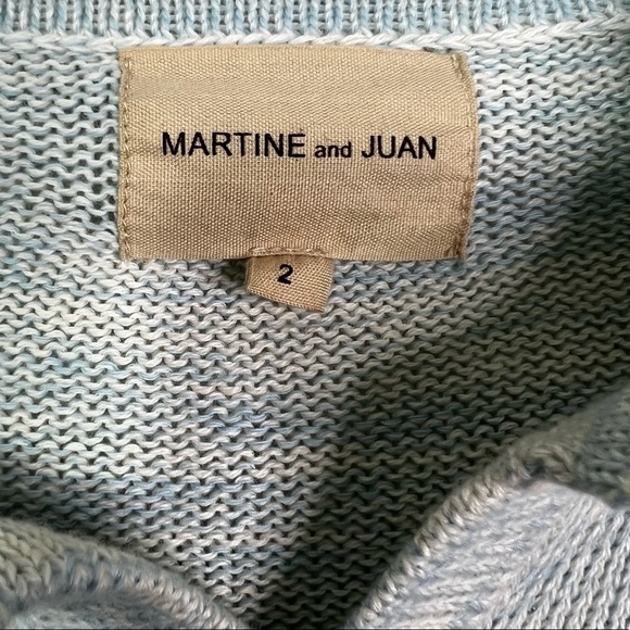Martine and Juan Marled Knit Long Sleeve Henley Sweater Size 2 (M) - Picture 7 of 9